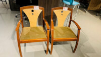 Maple Burl Side chairs with Cherry finish
